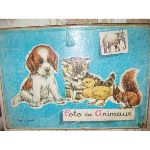 Ancien Jeu Loto Des Animaux