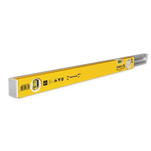 Stabila Type 80 T 18879 Niveau à bulle télescopique 63 cm, 105 cm 1.0 mm/m Etalonné selon: d'usine (sans certificat)