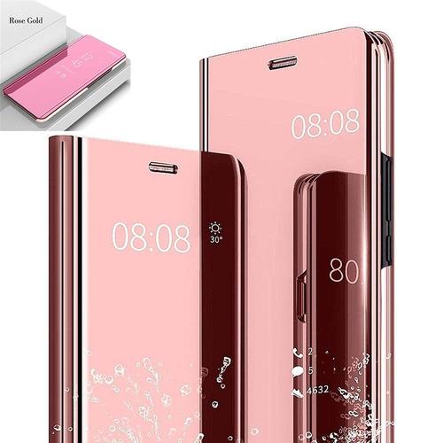 Etui Housse Samsung Galaxy S8 Clear Miroir Transparent View Rabattable Coque De Portection Pour Samsung Galaxy S8 - Rose