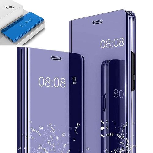 Etui Housse Samsung Galaxy S9 Plus Clear Miroir Transparent View Rabattable Coque De Portection Pour Samsung Galaxy S9 Plus - Bleu