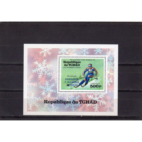 Bloc-Feuillet Du Tchad (Vainqueurs Aux Jeux Olympiques DHiver DInnsbruck)