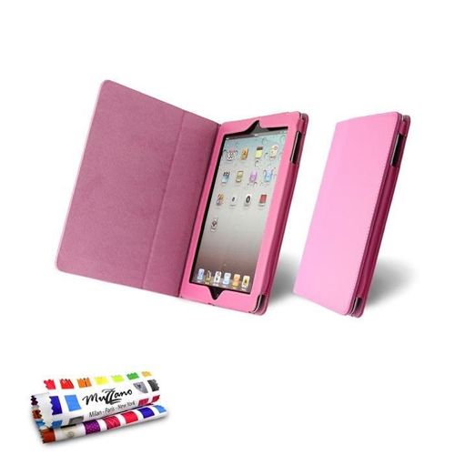 Etui Folio A Rabat Ipad 2 3 4 Rose Bonbon Eco-Cuir (Pu)