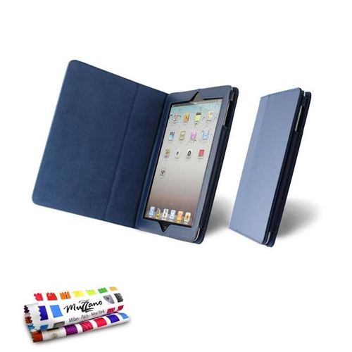 Etui Folio A Rabat Ipad 2 3 4 Bleu Marine Eco-Cuir (Pu)