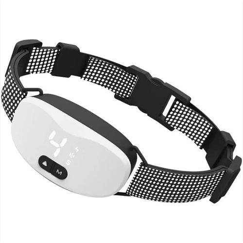 Collier Anti-Aboiements Pour Chiens, Collier Automatique Avec 7 Niveaux De Sensibilité, Niveau De Vibration 0-8, Mode Choc Et Son, Ip67 Étanche Et Rechargeable Blanc Mns