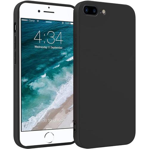 Coque En Silicone Compatible Avec Iphone 6/7/8 Plus Noir Coque Compatible Avec Les Accessoires Magsafe Et Chargeur Sans Fil. Coque De Protection Anti-Chocs.