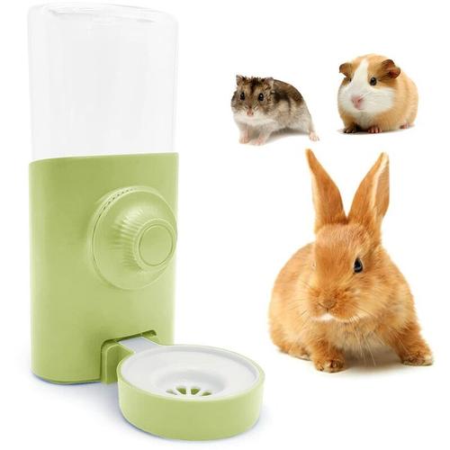 Abreuvoir Pour Lapin, 600ml Suspension Drinker, Rabbit Bottle, Indian Pig, Hamster, Rabbit, Indian Pig, Hedgehog, Ferret Anti-Drip Bottle (Green Mustard) Mns