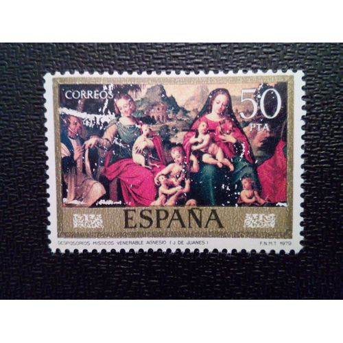 Timbre Espagne Yt 2188 'adoration De L'agneau Mystique', Juan De Juanes 1979
