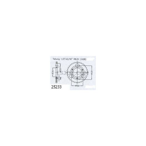 Couronne Adly Silver Fox - 428 - 28 Dents - Similaire Jtr5233