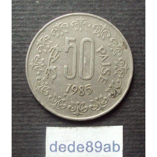 Inde.. 50 Paise 1985 .