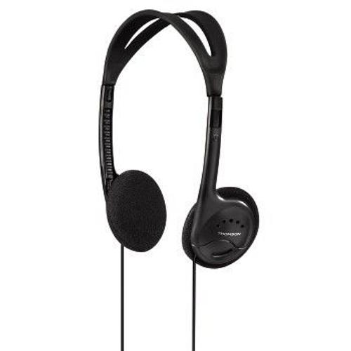 Thomson HED1115BK Casque supra-aural serre-tête léger noir