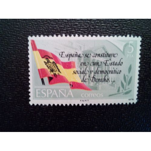 Timbre Espagne Yt 2153 Proclamation De La Constitution Espagnole 1978