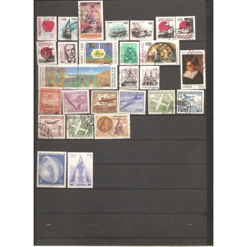 Lot De 83 Timbres Neufs Et Obliteres