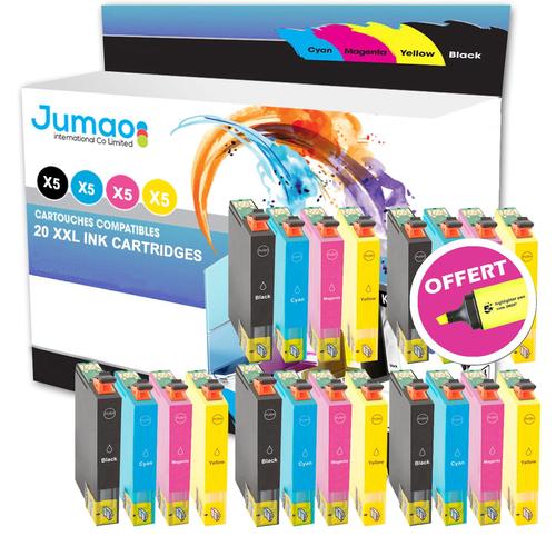 20 cartouches jet d'encre Jumao type T071 compatibles pour Epson Stylus SX210 +Fluo offert