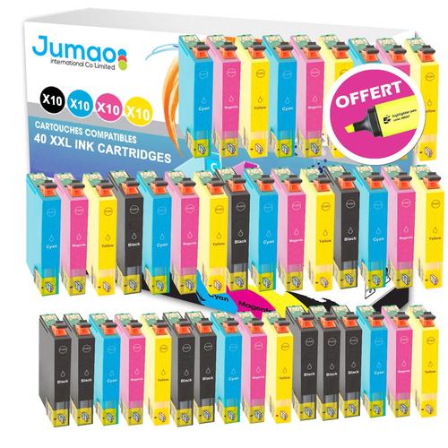 40 cartouches Jumao T071 compatibles pour Epson Stylus SX210 205 200 115 110 +Fluo offert