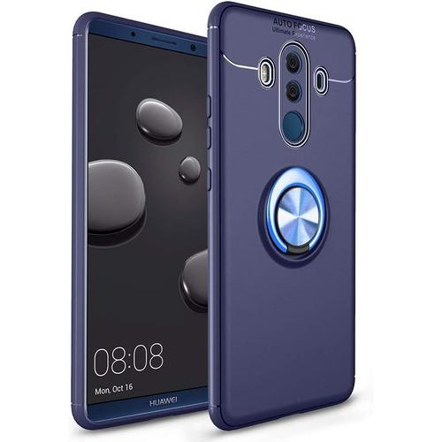 Coque Mate 10 Pro, Ultra Mince Pc 360 Degrés Anneau Béquille Support Rotatif Support De Voiture Magnétique Coque De Protection Mince Pour Huawei Mate 10 Pro