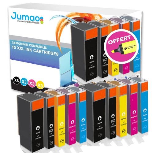 15 cartouche d'encre type Jumao compatibles pour Canon PIXMA MP800R 610 600R 830 +Fluo offert