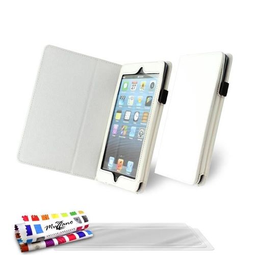 Etui Folio À Rabat Ipad 2 3 4 Blanc Cassé Eco-Cuir (Pu) + 3 Films