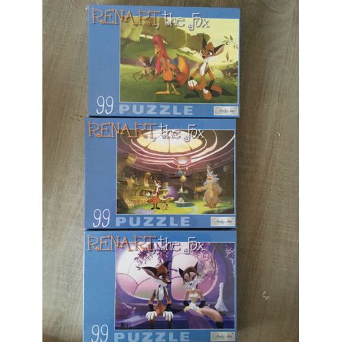 Lot De 3 Puzzles Renard 99 Pieces