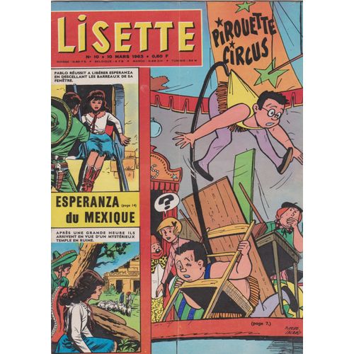 Lisette N°10 Mars 1963 Esperanza, Pirouette Circus