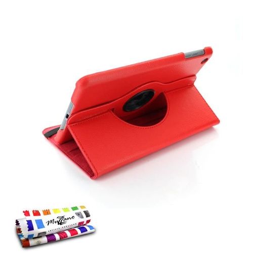 Etui Rotatif A Rabat Ipad Air 2 Rouge Cassé Eco-Cuir (Pu)