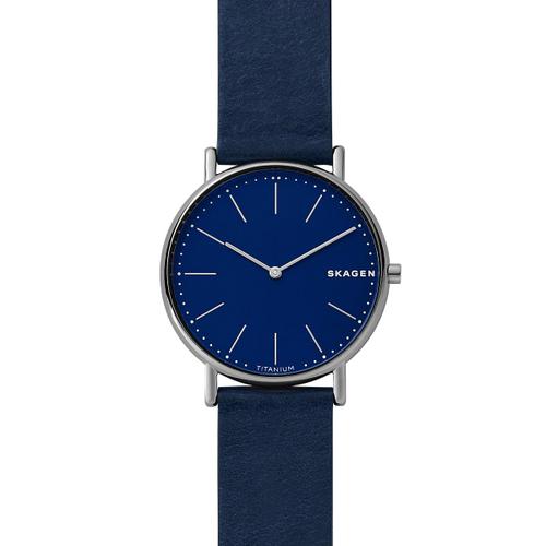 Montre Skagen En Cuir Bleu