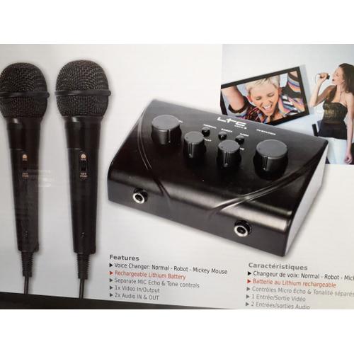 Set Karaoké Pour Tv Ltc Audio Tv-Station (2 Micros + Table De Mixage)