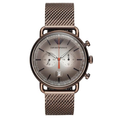 Montre Emporio Armani En Acier Marron