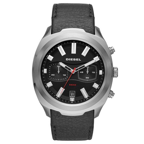 Montre Diesel En Cuir Noir