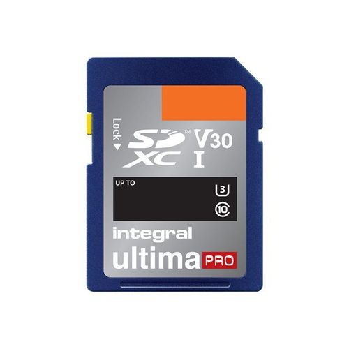 Integral UltimaPro - Carte mémoire flash - 128 Go - Video Class V30 / UHS-I U3 / Class10 - SDXC UHS-I