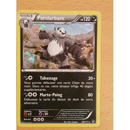Carte Pokémon Pandarbare Holo Xy - Poings Furieux