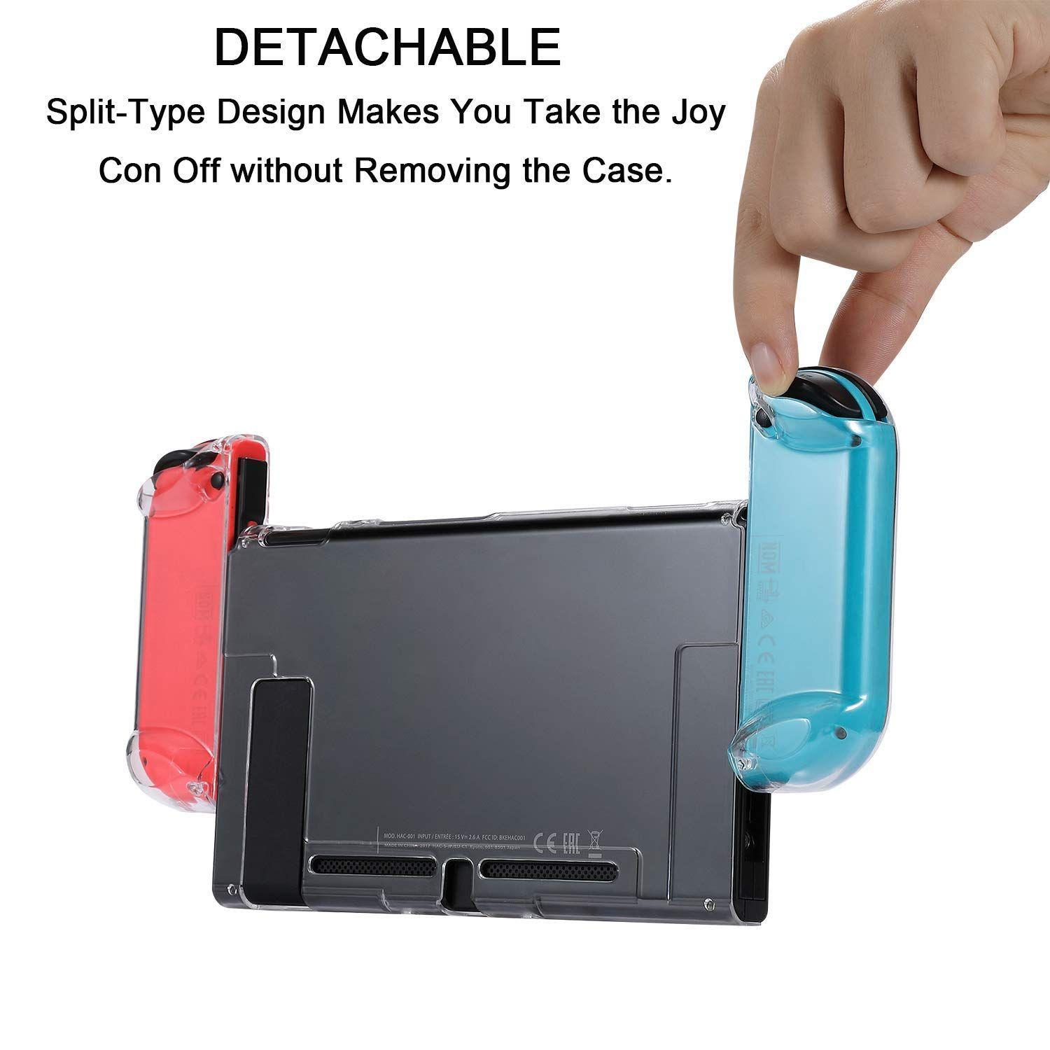 Nintendo Switch Coque, Ensemble de Protection de Conception de Segment, Absorption des chocs et Anti-rayures, Transparent d'occasion  