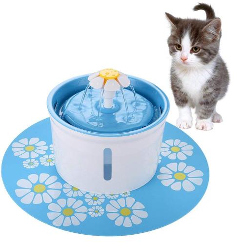 Fontaine A Eau Pour Chat Chien Fleur Avec Filtre 1 6l Bol Distributeur D Eau Silencieuse Hygienique Pour Chat Chien Oiseaux Bleu Rakuten