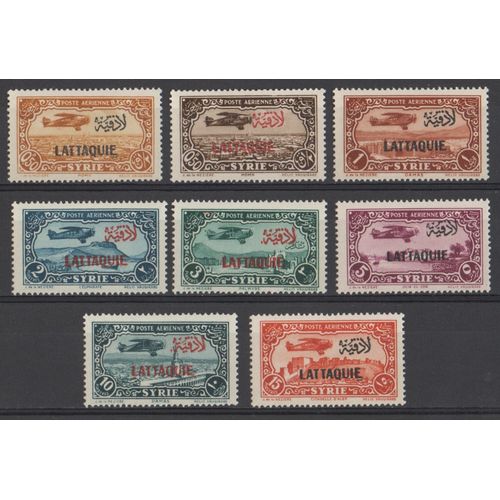 8 Timbres Poste Aérienne Syrie Lattaquié 1931 Yvert Et Tellier Pa N° 1, 2, 3, 4, 5, 6, 7 Et 8 Neufs*