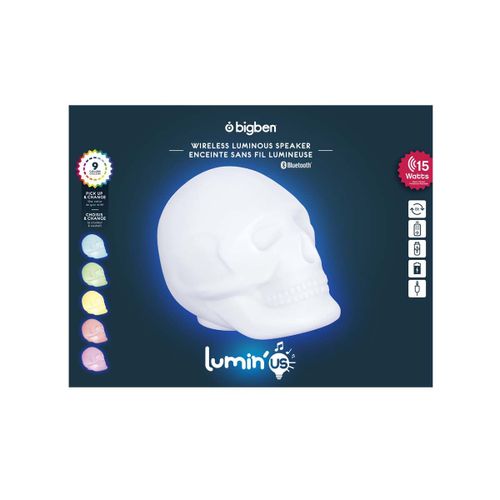 Enceinte sans fil lumineuse bluetooth Tête de mort