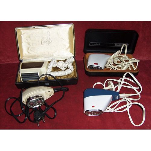 Lot De 4 Anciens Rasoirs Électriques