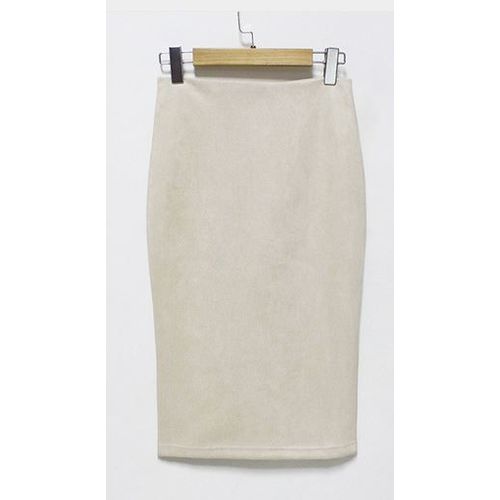 Jupe Crayon Suédine Beige T 38/40