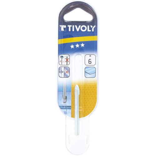 Mèche spécial verre / porcelaine Tivoly - Longueur 65 mm - Diamètre 6 mm - Vendu par 1