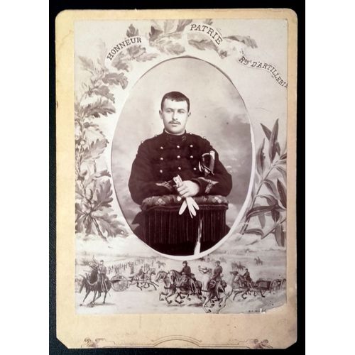 14-18 : Photo Cdv Très Bien Illustrée D'un Officier Du 25ème Régiment D'artilerie