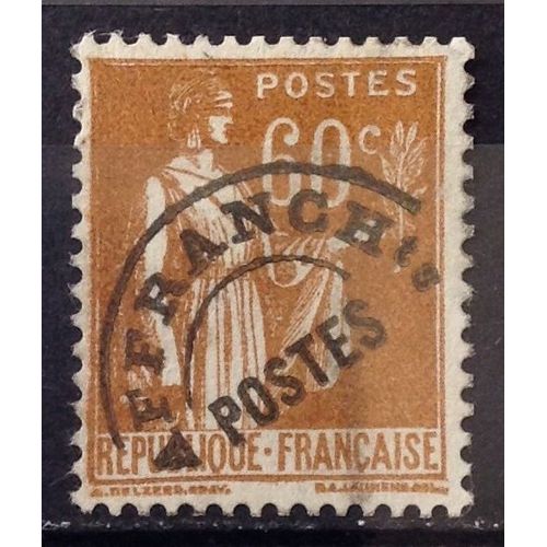 Préoblitéré Paix 60c Bistre (Très Joli N° 72) Obl - France Année 1922 - N22714