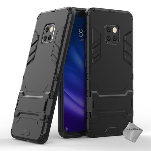 Housse Etui Coque Rigide Anti Choc Pour Huawei Mate 20 Pro + Film Ecran - Noir