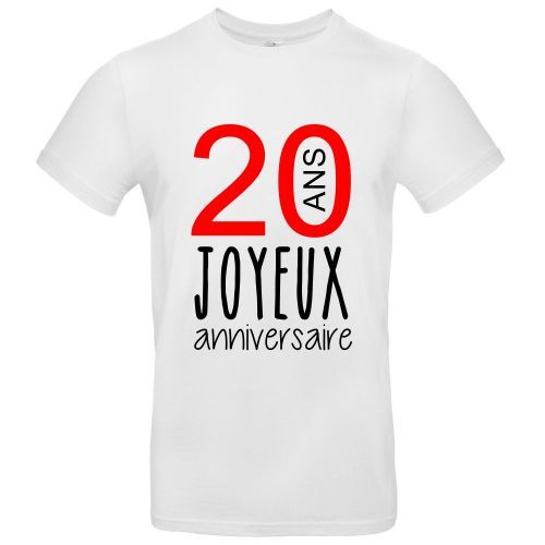 T Shirt Premium Homme Joyeux Anniversaire Ans Manche Courte Col Rond Rakuten