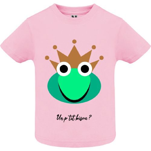 T Shirt Premium Bebe Fille Bisous De Prince Manche Courte Col Rond Rakuten