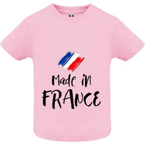 T Shirt Premium Bebe Fille Made In France Manche Courte Col Rond Rakuten