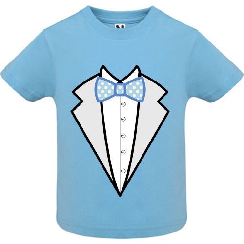 T Shirt Premium Bebe Garcon Veste Chemise Noeud Papillon Costume Manche Courte Col Rond Rakuten