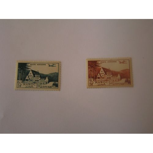 Timbres Poste Aérienne Maroc Yvert 68, 69
