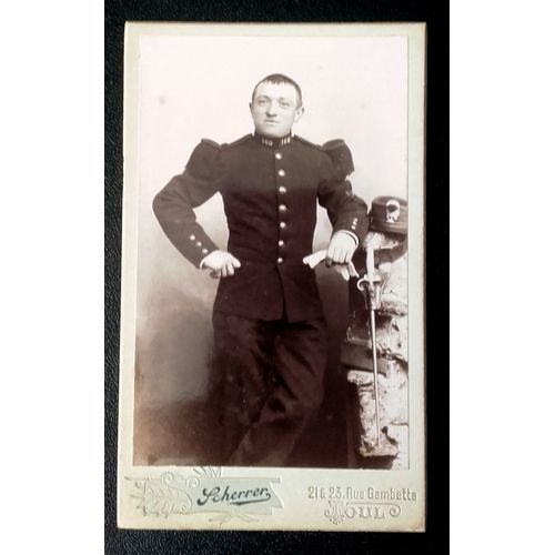 Photo Cdv Carte De Visite : Soldat Du 160ème Régiment Par Scherrer De Toul