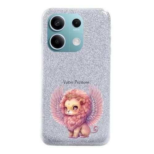 Coque Pour Poco M6 Pro 4g Paillettes Argent Lion Princesse