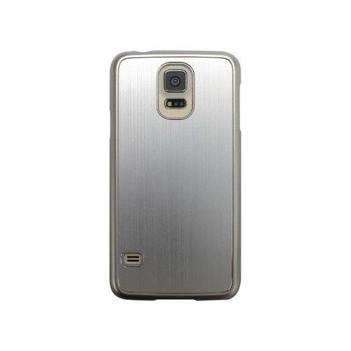 Coque Samsung Galaxy S5 Aluminium Argent Brossé Silicone Rigide (Tpu)