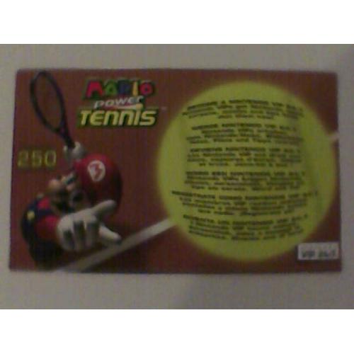 Carte Vip Club Nintendo Non Grattée Mario Power Tennis Gamecube