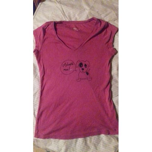 Tee Shirt Rose Femme T38/40